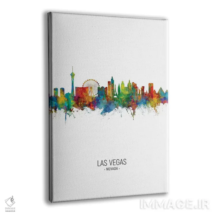 تابلو دکوراتیو خط افق پرتره لاس وگاس نوادا اثر مایکل تامپست - نمای پرسپکتیو محصول