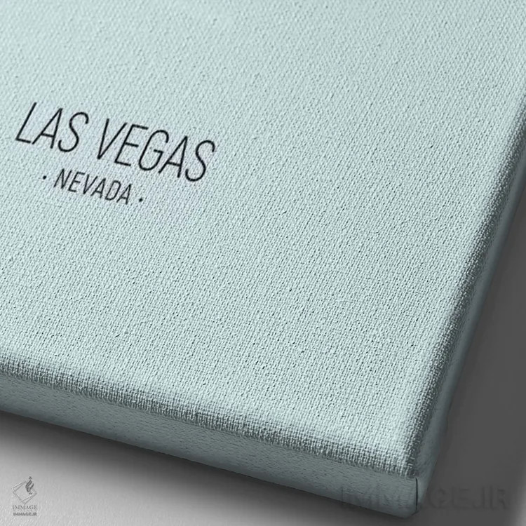 تابلو دکوراتیو خط افق لاس وگاس نوادا پرتره آبی تیره اثر مایکل تامپست - نمای نزدیک بافت بوم