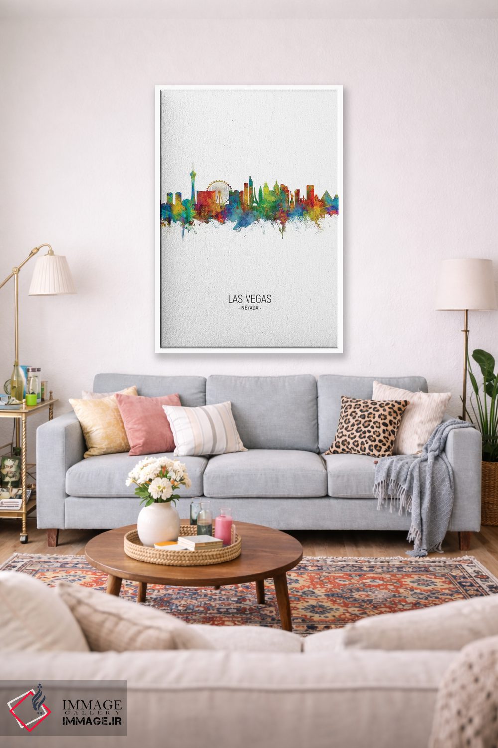 تابلو دکوراتیو خط افق پرتره لاس وگاس نوادا اثر مایکل تامپست - D1W