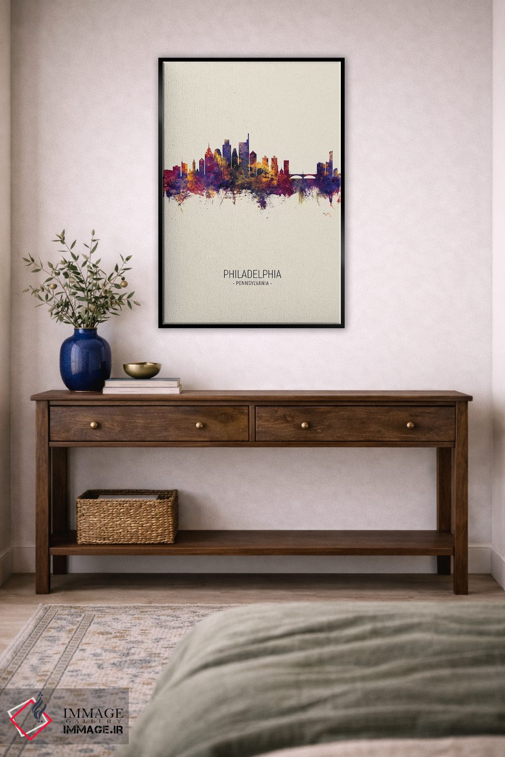 تابلو دکوراتیو خط افق فیلادلفیا پنسیلوانیا در پاییز اثر مایکل تامپست - D5B