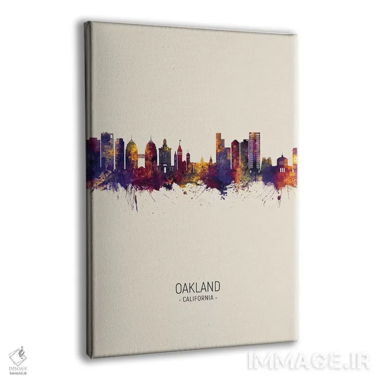 تابلو دکوراتیو منظره اوکلند کالیفرنیا در پاییز اثر مایکل تامپست - نمای پرسپکتیو محصول