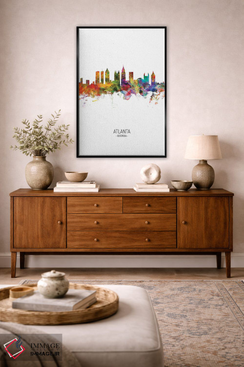 تابلو دکوراتیو منظره پرتره آتلانتا جورجیا اثر مایکل تامپست - D4B