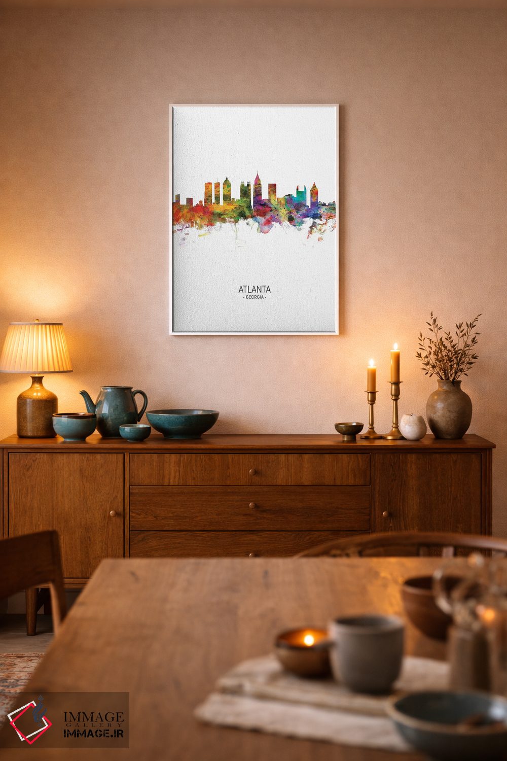 تابلو دکوراتیو منظره پرتره آتلانتا جورجیا اثر مایکل تامپست - D6W