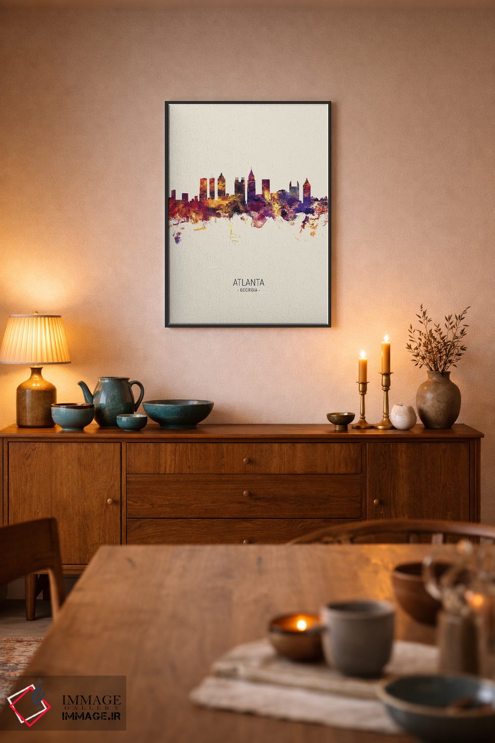 تابلو دکوراتیو منظره آتلانتا جورجیا در پاییز اثر مایکل تامپست - D6B