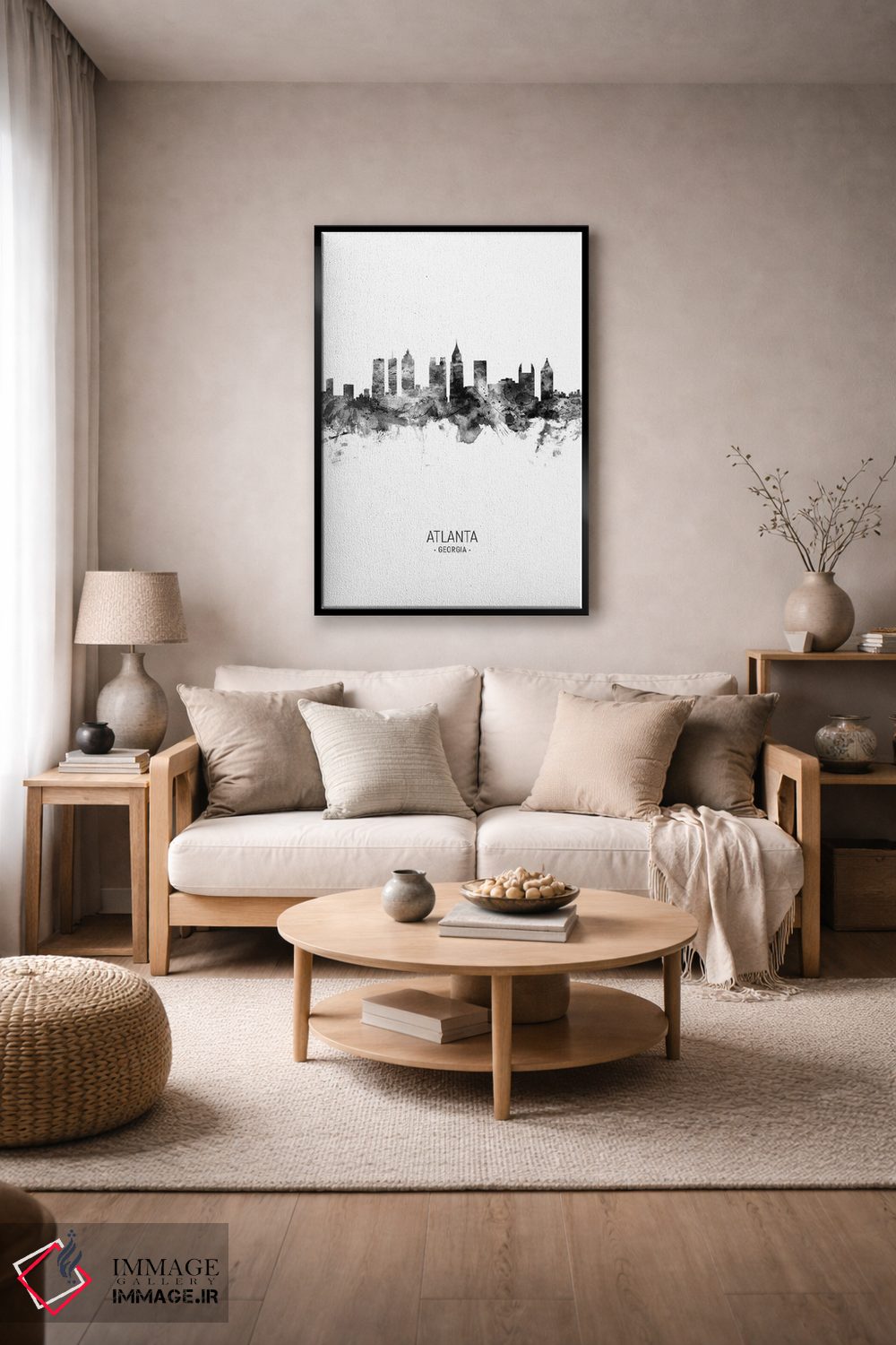 تابلو دکوراتیو منظره پرتره آتلانتا جورجیا اثر مایکل تامپست - D5B