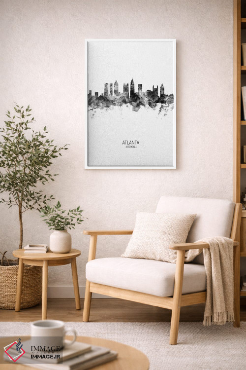تابلو دکوراتیو منظره پرتره آتلانتا جورجیا اثر مایکل تامپست - D6W