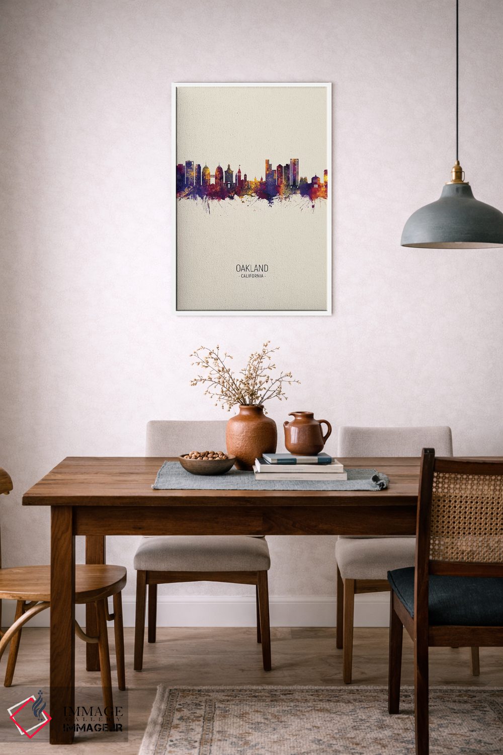 تابلو دکوراتیو منظره اوکلند کالیفرنیا در پاییز اثر مایکل تامپست - D6W