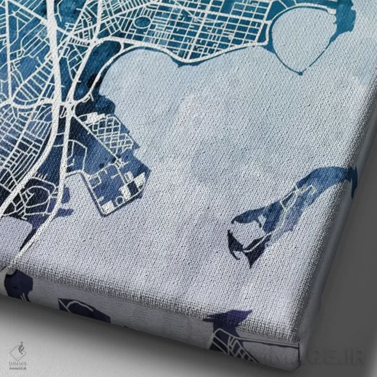 تابلو انتزاعی Massachusetts, USA,بوستون، ماساچوست، آمریکا اثر مایکل تامپست - نمای نزدیک بافت بوم