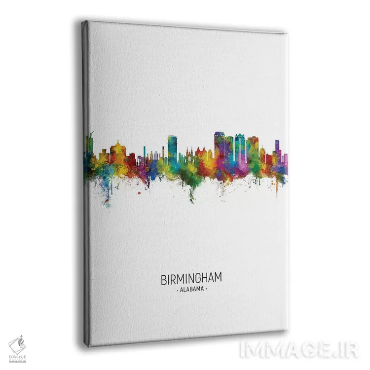 تابلو دکوراتیو منظره پرتره بیرمنگام، آلاباما اثر مایکل تامپست - نمای پرسپکتیو محصول