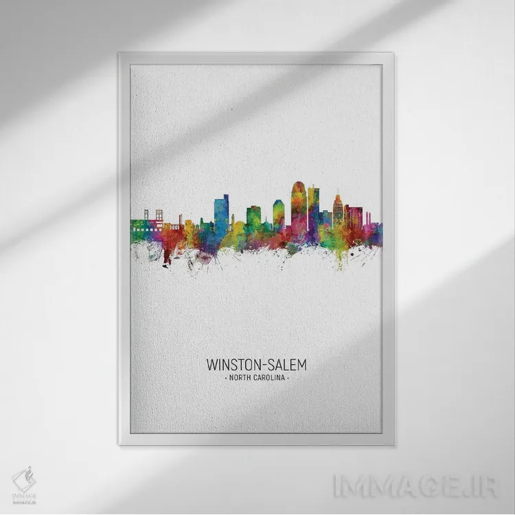 تابلو دکوراتیو منظره پرتره وینستون سالم اثر مایکل تامپست - نمای قابدار سفید