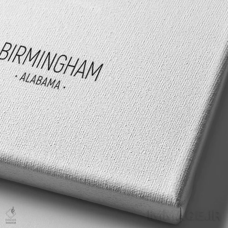 تابلو دکوراتیو منظره پرتره بیرمنگام، آلاباما اثر مایکل تامپست - نمای نزدیک بافت بوم