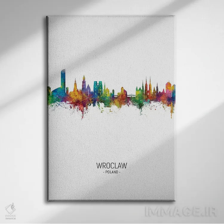 تابلو دکوراتیو منظره پرتره وروتسواف، لهستان اثر مایکل تامپست - نمای روبهرو روی دیوار