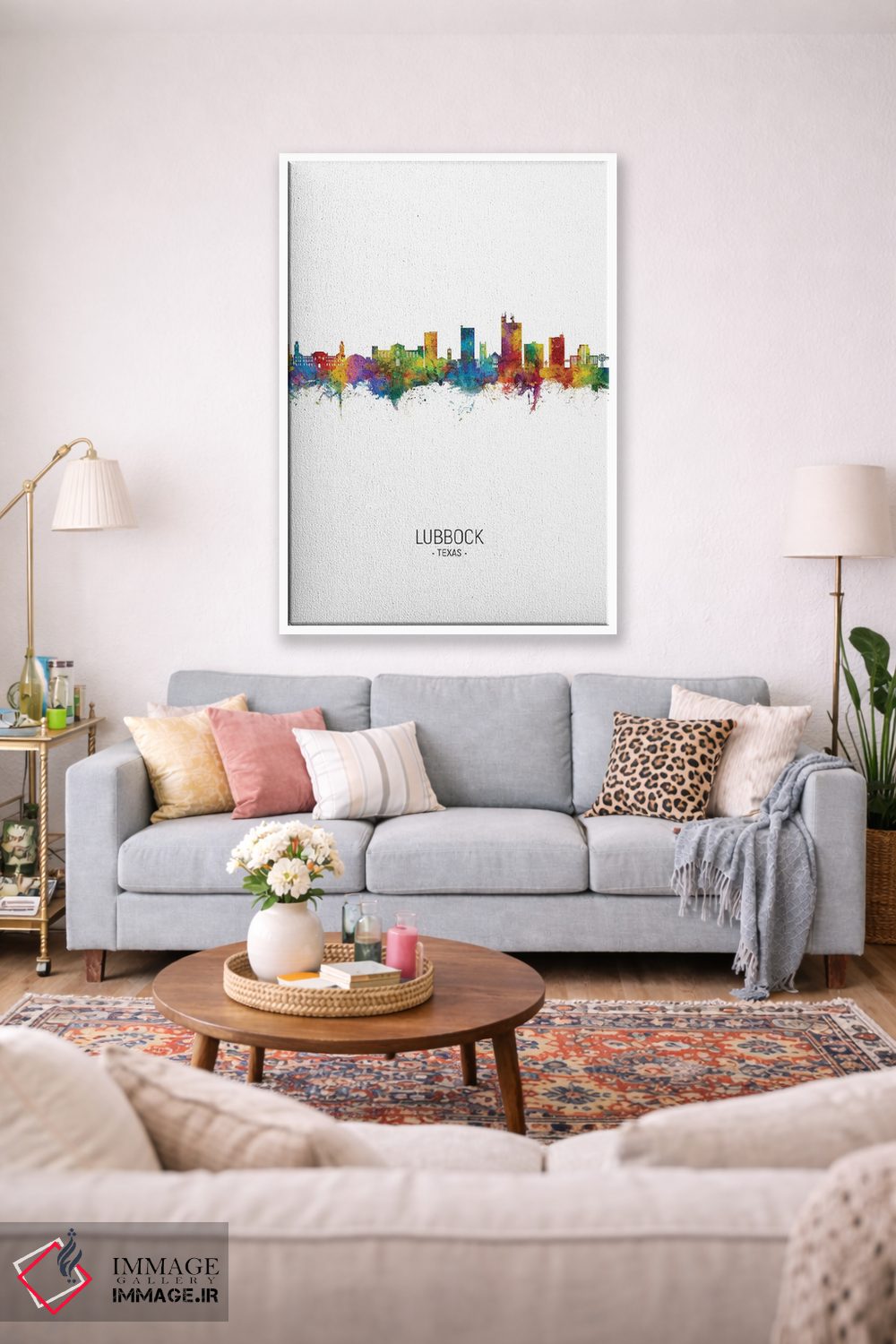 تابلو دکوراتیو منظره پرتره لوبوک، تگزاس اثر مایکل تامپست - D1W