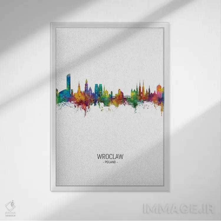 تابلو دکوراتیو منظره پرتره وروتسواف، لهستان اثر مایکل تامپست - نمای قابدار سفید