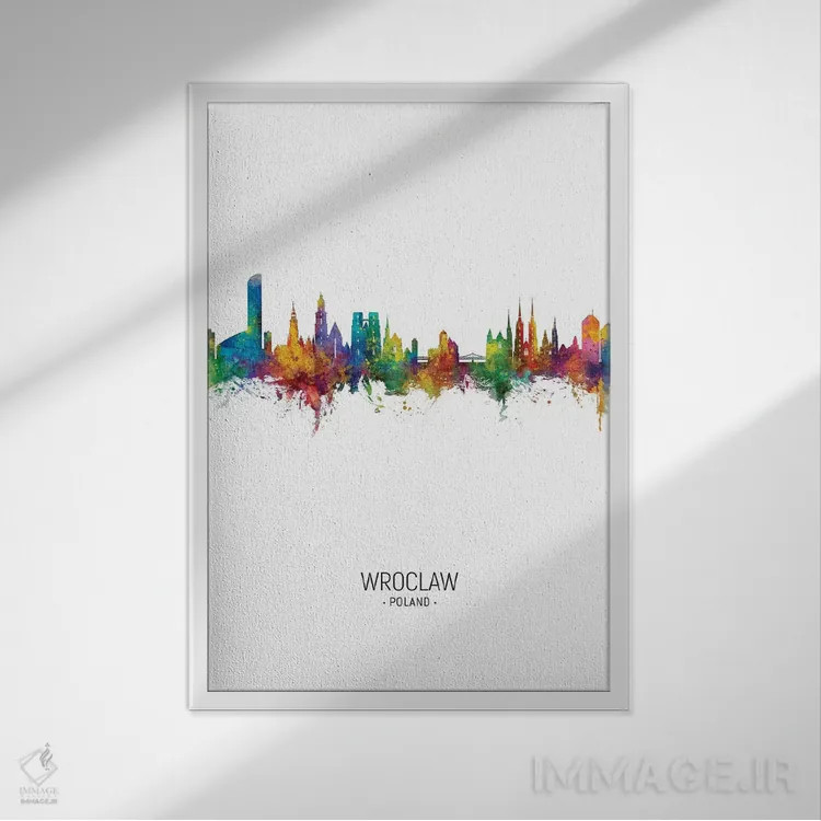 تابلو دکوراتیو منظره پرتره وروتسواف، لهستان اثر مایکل تامپست - نمای قابدار سفید