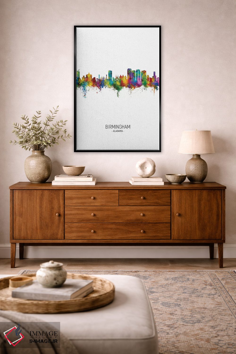 تابلو دکوراتیو منظره پرتره بیرمنگام، آلاباما اثر مایکل تامپست - D4B