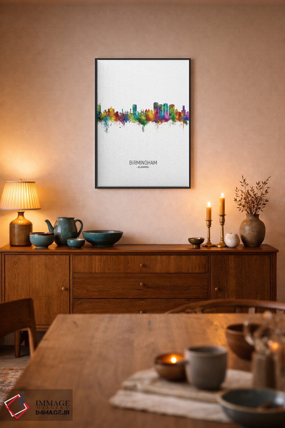 تابلو دکوراتیو منظره پرتره بیرمنگام، آلاباما اثر مایکل تامپست - D6B