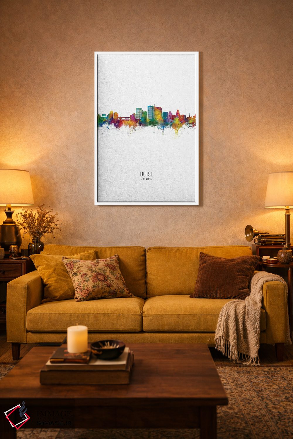 تابلو دکوراتیو منظره پرتره بویسی، آیداهو اثر مایکل تامپست - D4W