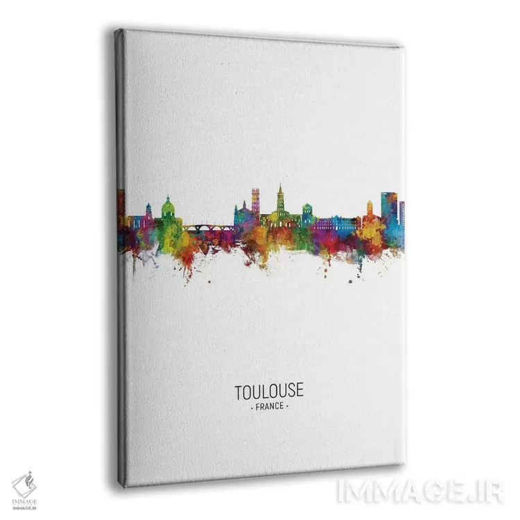 تابلو دکوراتیو نمای عمودی خط افق تولوز، فرانسه اثر مایکل تامپست - نمای پرسپکتیو محصول