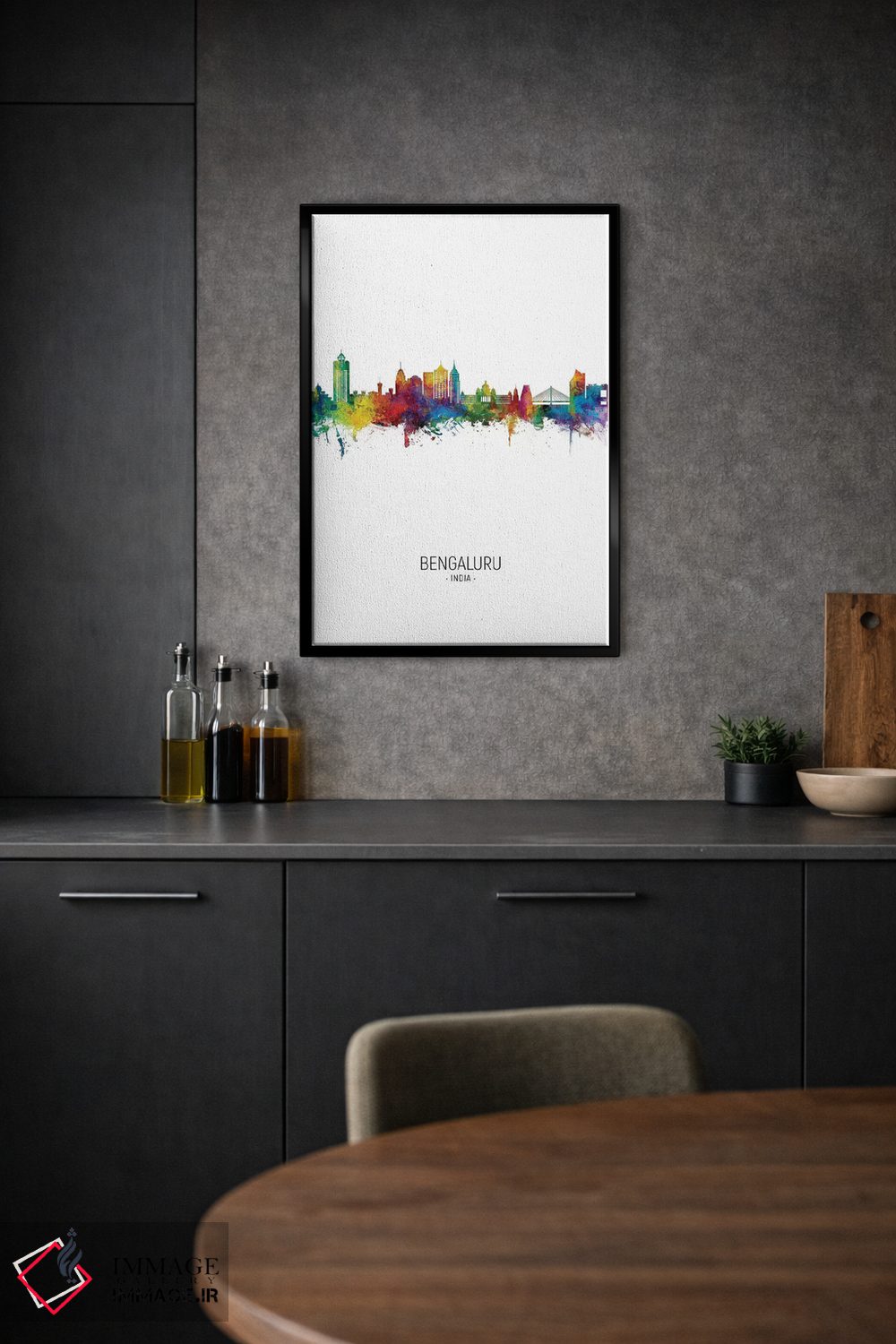 تابلو دکوراتیو نمای عمودی خط افق بنگلور، هند اثر مایکل تامپست - D1B