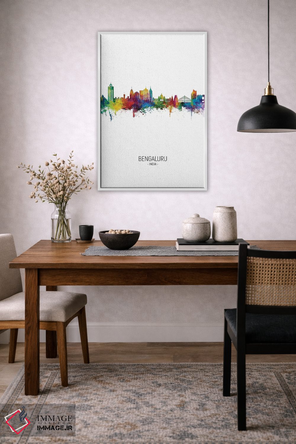 تابلو دکوراتیو نمای عمودی خط افق بنگلور، هند اثر مایکل تامپست - D4W