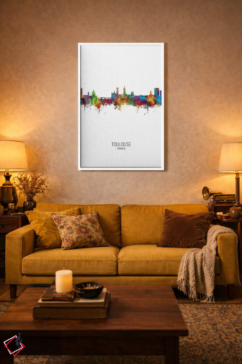 تابلو دکوراتیو نمای عمودی خط افق تولوز، فرانسه اثر مایکل تامپست - D2W