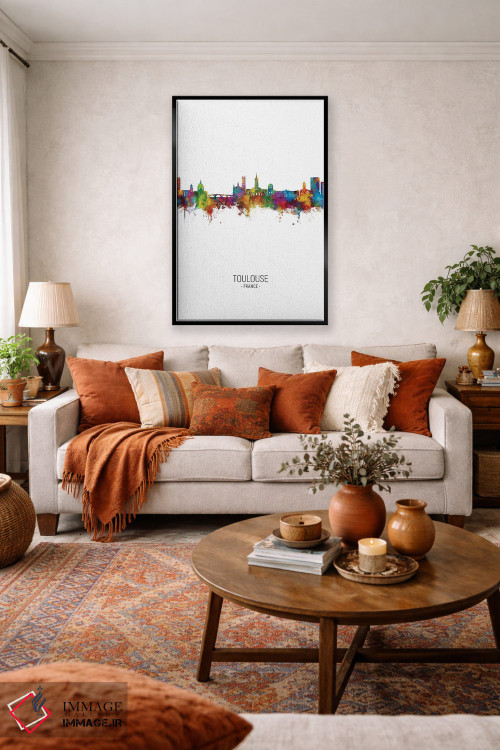 تابلو دکوراتیو نمای عمودی خط افق تولوز، فرانسه اثر مایکل تامپست - D3B