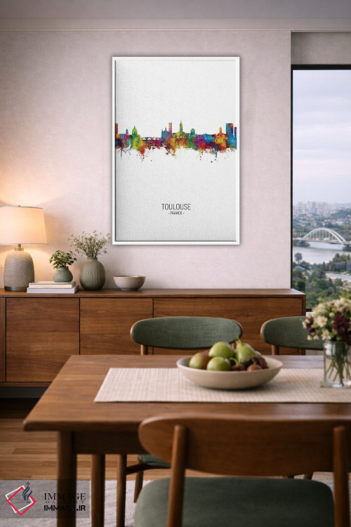 تابلو دکوراتیو نمای عمودی خط افق تولوز، فرانسه اثر مایکل تامپست - D6W