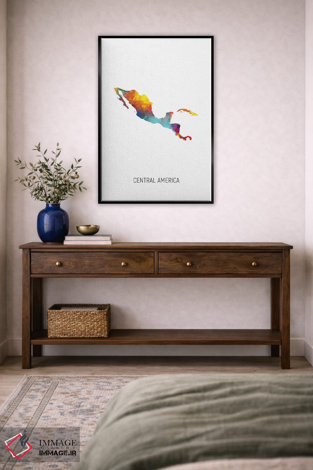 تابلو دکوراتیو نقشه آمریکای مرکزی اثر مایکل تامپست - D4B