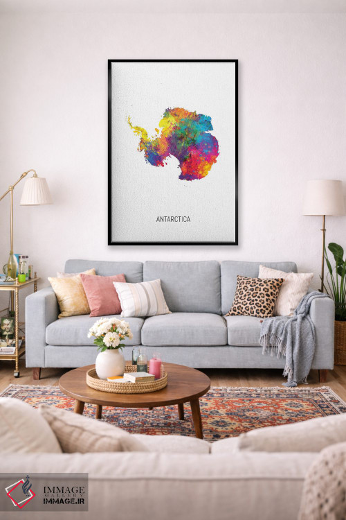 تابلو دکوراتیو نقشه جنوبگان اثر مایکل تامپست - D1B