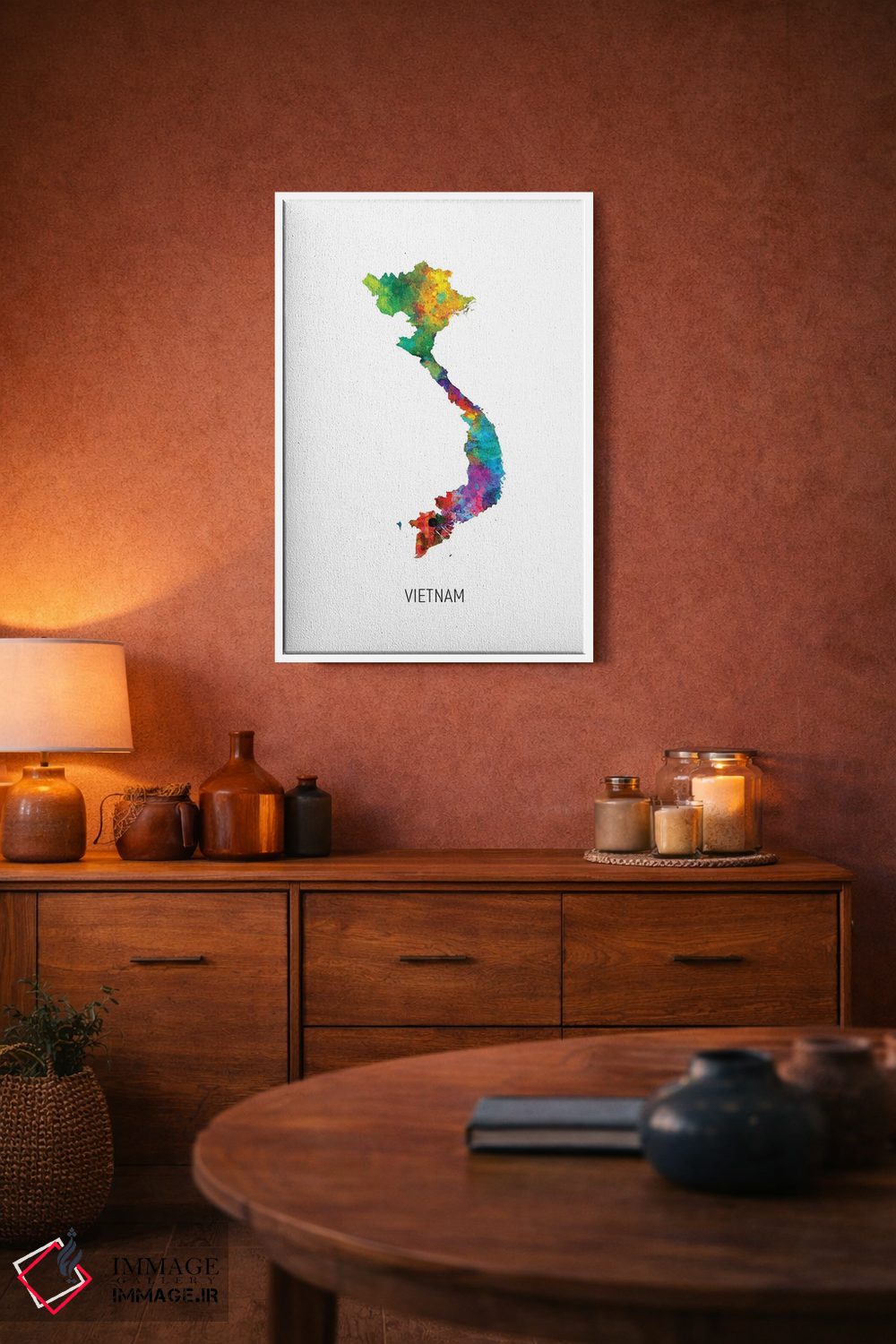 تابلو دکوراتیو نقشه ویتنام اثر مایکل تامپست - D2W