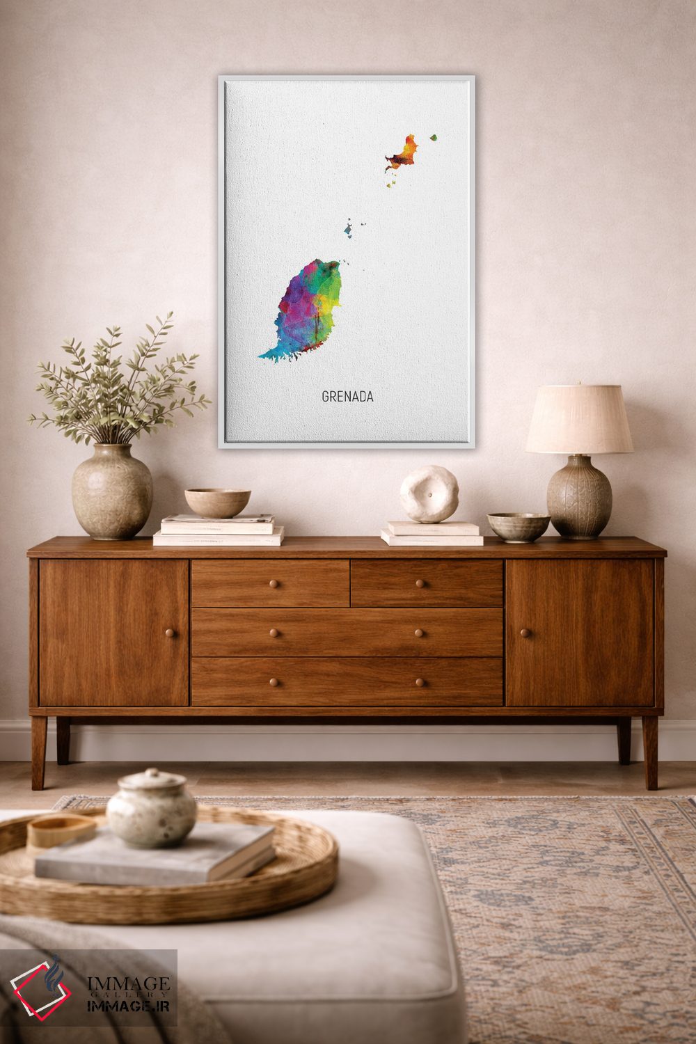 تابلو دکوراتیو نقشه گرنادا اثر مایکل تامپست - D2W