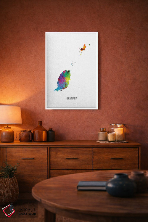 تابلو دکوراتیو نقشه گرنادا اثر مایکل تامپست - D3W