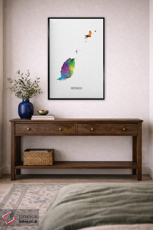 تابلو دکوراتیو نقشه گرنادا اثر مایکل تامپست - D5B