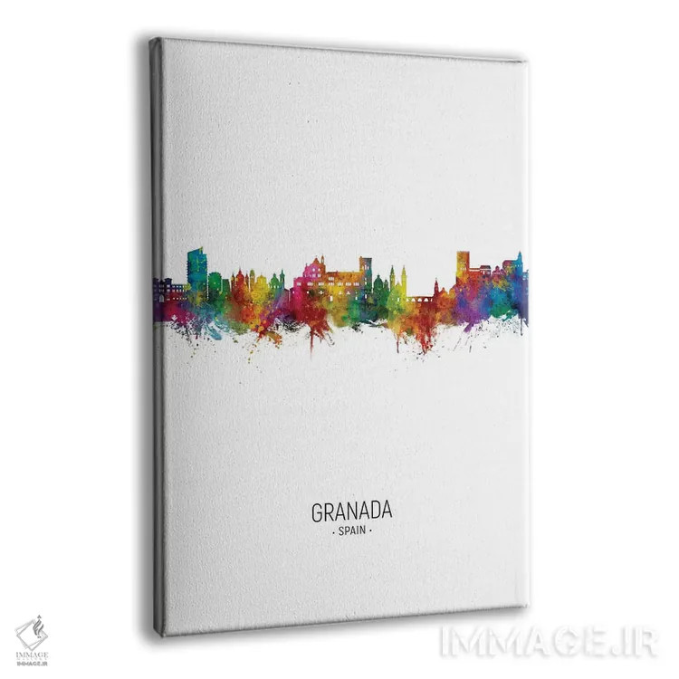 تابلو دکوراتیو نمای عمودی خط افق گرانادا، اسپانیا اثر مایکل تامپست - نمای پرسپکتیو محصول