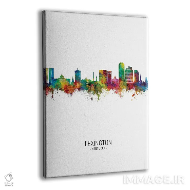 تابلو دکوراتیو نمای عمودی افق شهر لکسینگتون کنتاکی اثر مایکل تامپست - نمای پرسپکتیو محصول