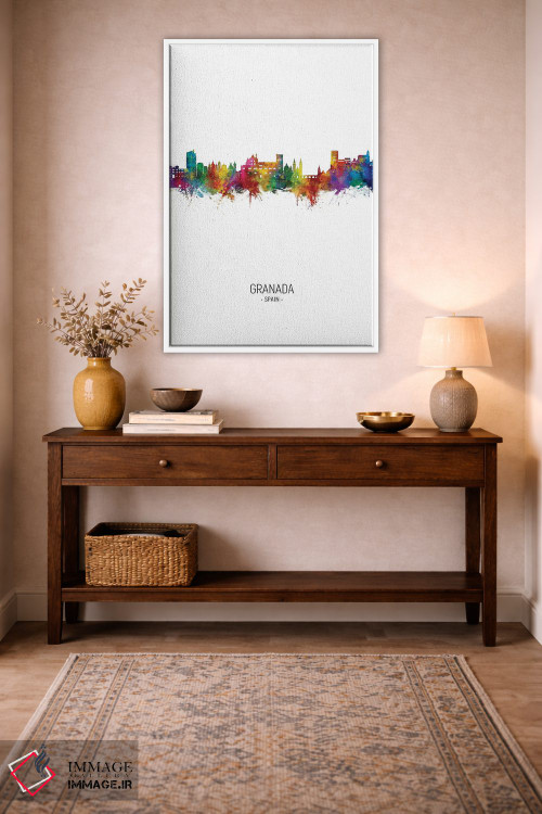 تابلو دکوراتیو نمای عمودی خط افق گرانادا، اسپانیا اثر مایکل تامپست - D3W