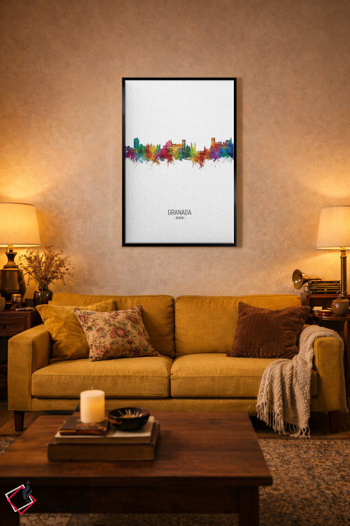 تابلو دکوراتیو نمای عمودی خط افق گرانادا، اسپانیا اثر مایکل تامپست - D4B