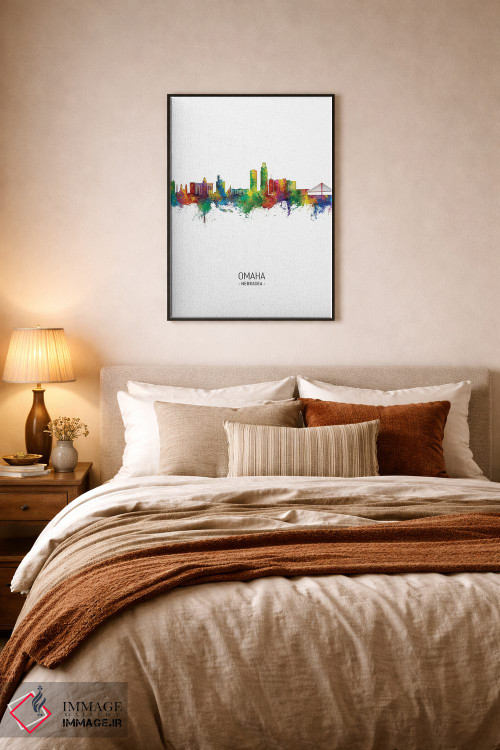 تابلو دکوراتیو نمای عمودی خط افق اوماها، نبراسکا اثر مایکل تامپست - D6B