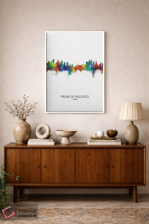 تابلو دکوراتیو نمای عمودی افق پالما ده مایورکا اسپانیا اثر مایکل تامپست - D1W