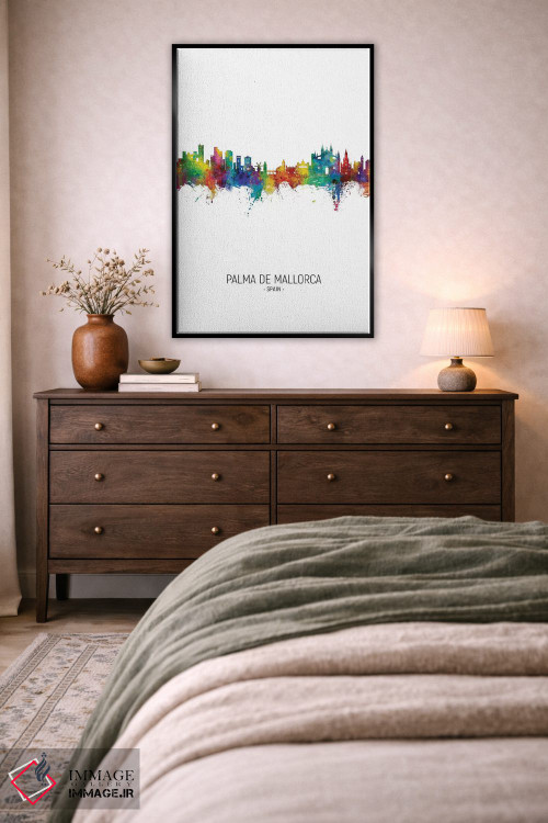 تابلو دکوراتیو نمای عمودی افق پالما ده مایورکا اسپانیا اثر مایکل تامپست - D3B