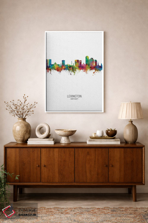 تابلو دکوراتیو نمای عمودی افق شهر لکسینگتون کنتاکی اثر مایکل تامپست - D1W