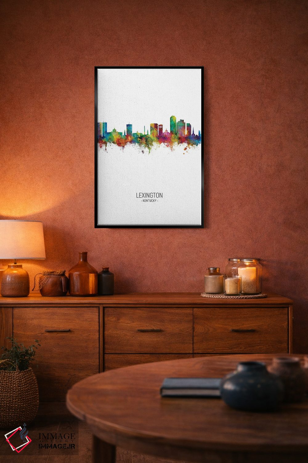 تابلو دکوراتیو نمای عمودی افق شهر لکسینگتون کنتاکی اثر مایکل تامپست - D4B
