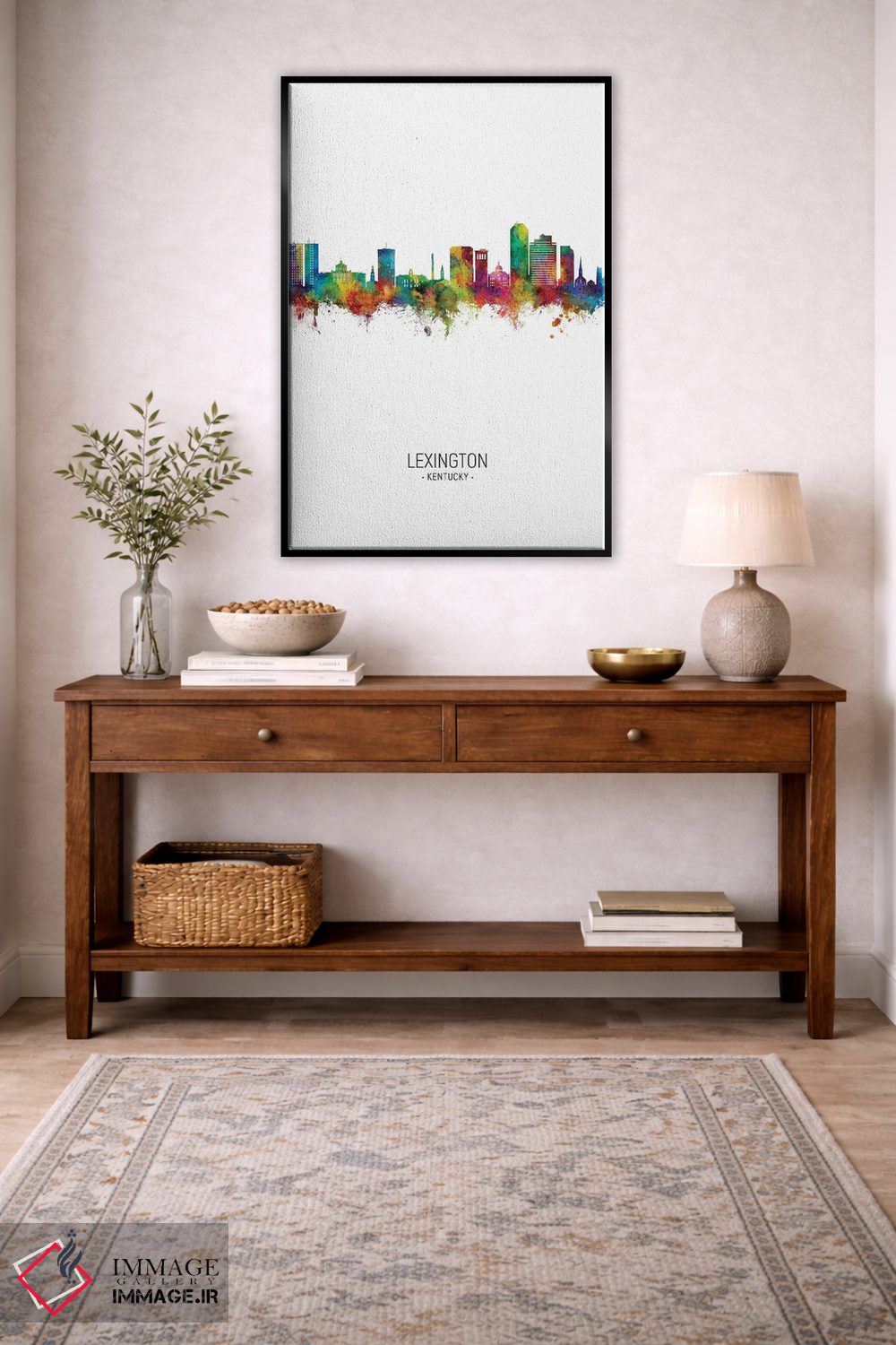 تابلو دکوراتیو نمای عمودی افق شهر لکسینگتون کنتاکی اثر مایکل تامپست - D3B