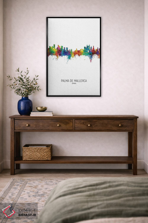 تابلو دکوراتیو نمای عمودی افق پالما ده مایورکا اسپانیا اثر مایکل تامپست - D4B