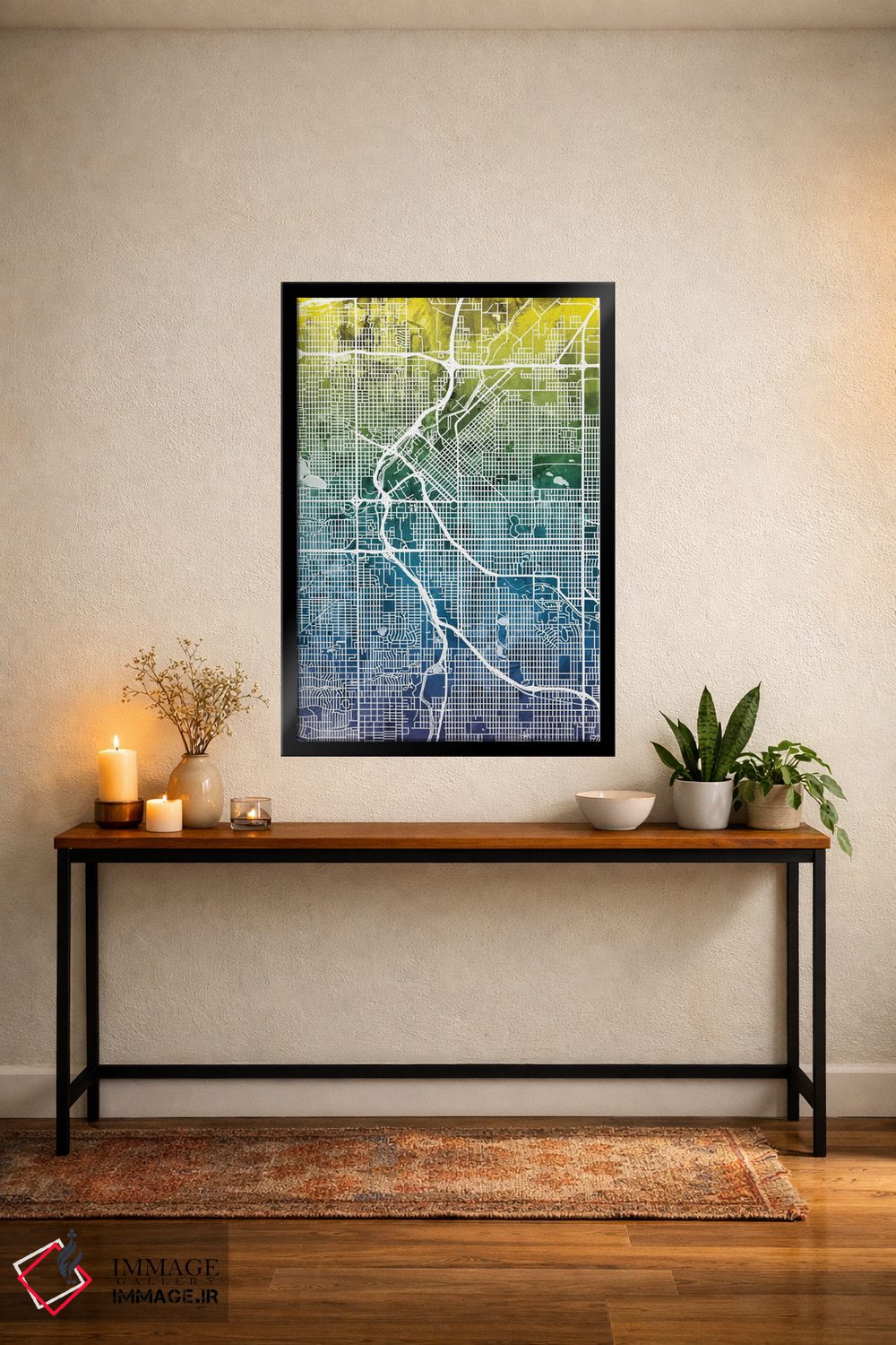 تابلو انتزاعی Colorado, USA,نقشه گرباورهای دنور، کلرادو، ایالات متحده آمری… اثر مایکل تامپست - D6B