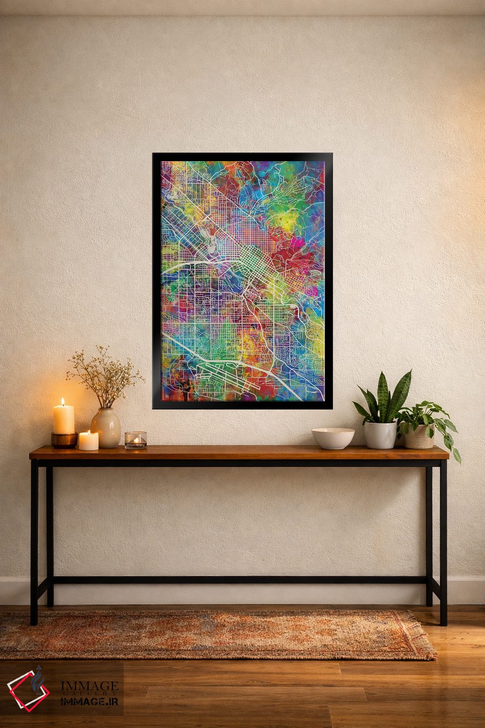 تابلو دکوراتیو نقشه بویزی آیداهو اثر مایکل تامپست - D5B