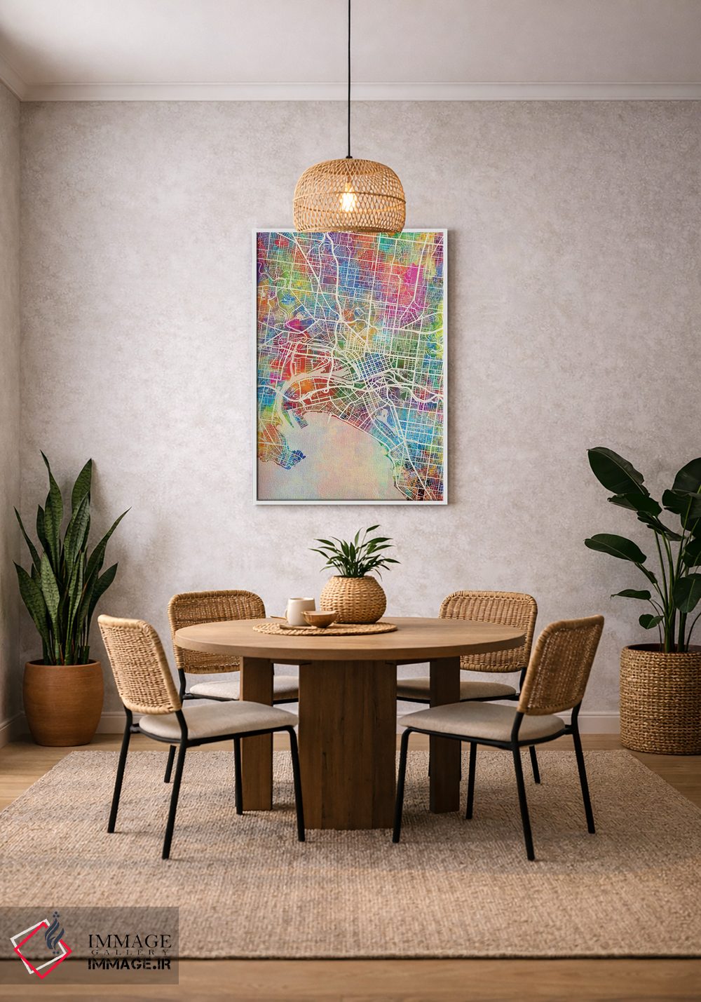 تابلو دکوراتیو نقشه ملبورن اثر مایکل تامپست - D2W