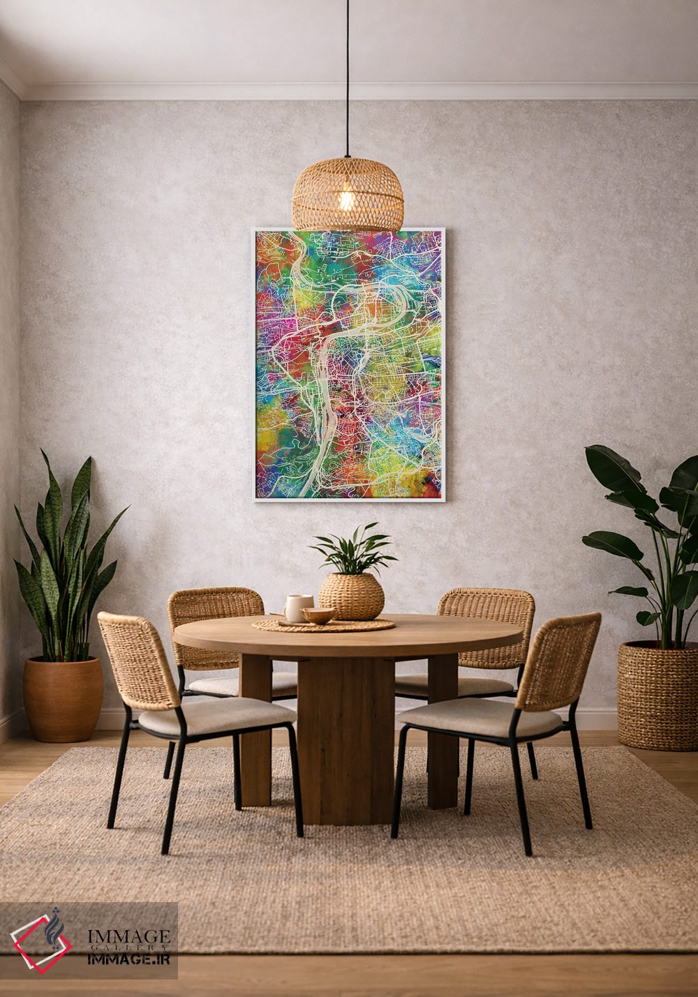 تابلو دکوراتیو نقشه پراگ اثر مایکل تامپست - D2W