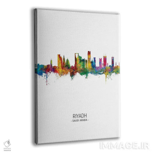 تابلو دکوراتیو نمای عمودی افق ریاض عربستان سعودی اثر مایکل تامپست - نمای پرسپکتیو محصول